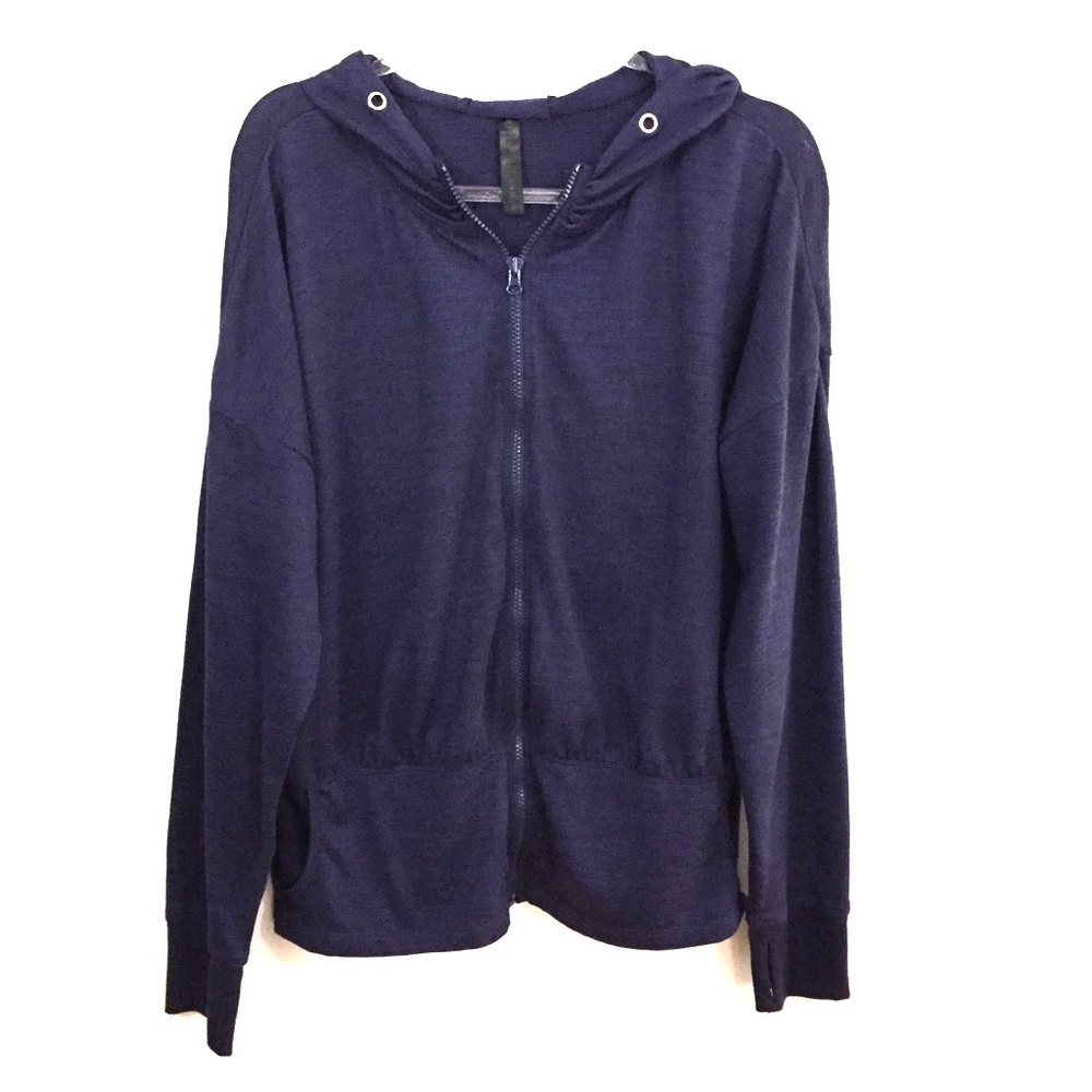 90 Degree full zip thumb hole hoodie